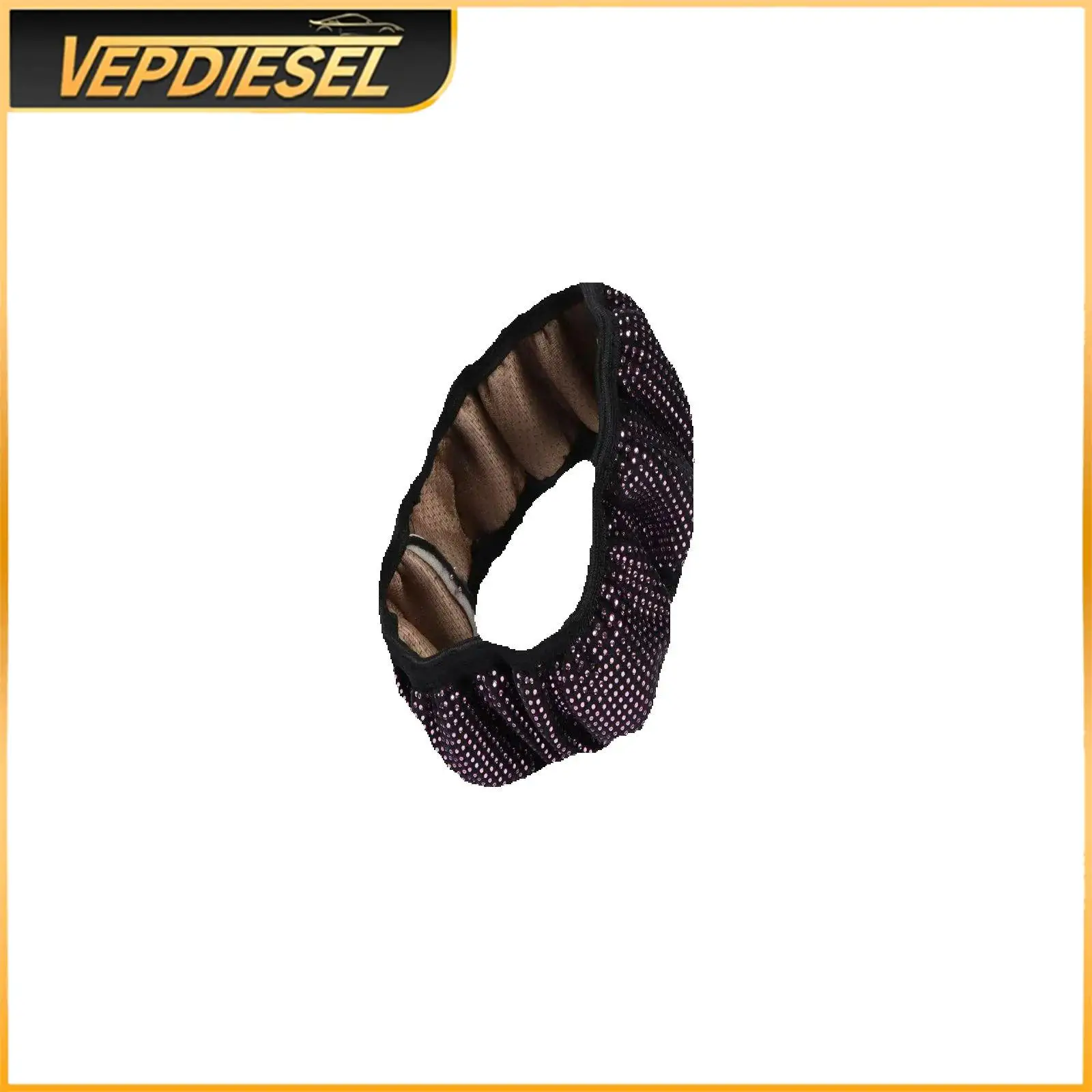 

Universal Diamond Steering Wheel Cover for Cars - 39cm Diameter Pink Diamond AB Crystal White Crystal Black Crystal