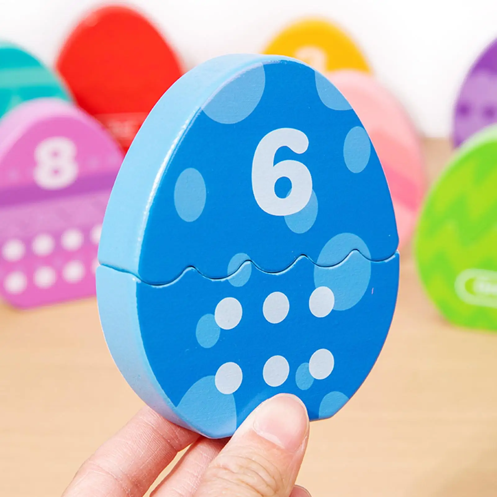 Jogo de Ovos de Dinossauro de Encaixe, Brinquedo de Classificação de Formas de Madeira, Aprendizagem Montessori para Crianças em Idade Pré-Escolar, Jogo para Sala de Aula, Aniversário