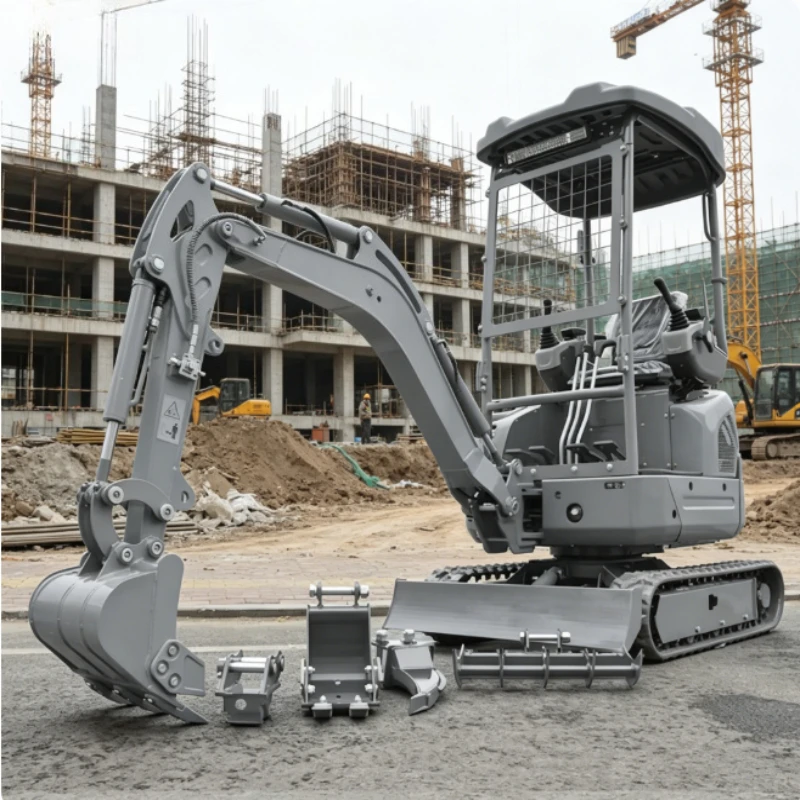 1.5 Ton Cab Mini Excavator High Efficiency Digger for Farm Projects Municipal Works and Yard Renovation