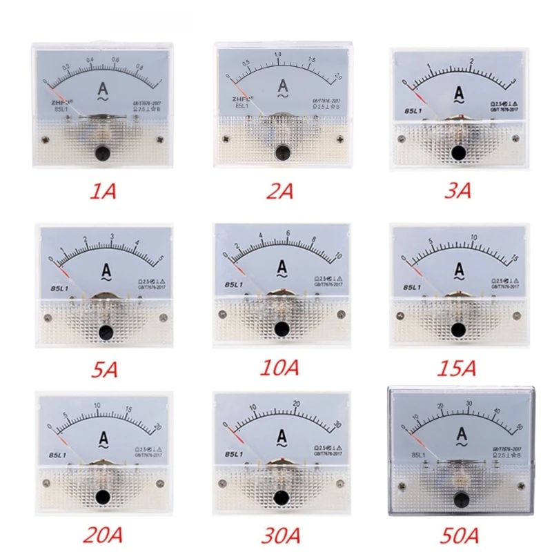 

Analog Current Panel Amp Ammeter Gauge Meter 2.5 Accuracy for Auto Circuit Measurement Tester Durable Dropship