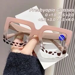 Retro Luxury Brand Designer Black Eyeglasses Large Square Frame Anti-Blue Light Reading Glasses Computer Transparent Eyewear