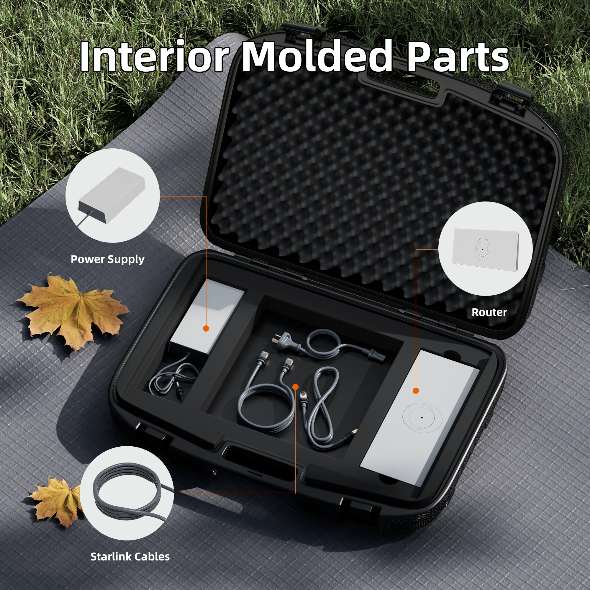 Starlink Gen 3 Standard Portable Protective Carrying Case with Transparent Soft Pad Foam Shockproof Storage Box Weatherproof