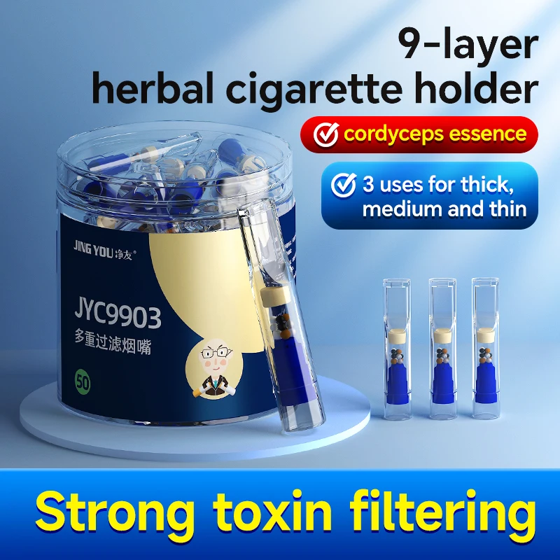 JOYO 80pcs/set Disposable Cigarette Holder Mouthpiece Specialized for Thin Cigarettes Tobacco Tar Filtration Cleaning Holder