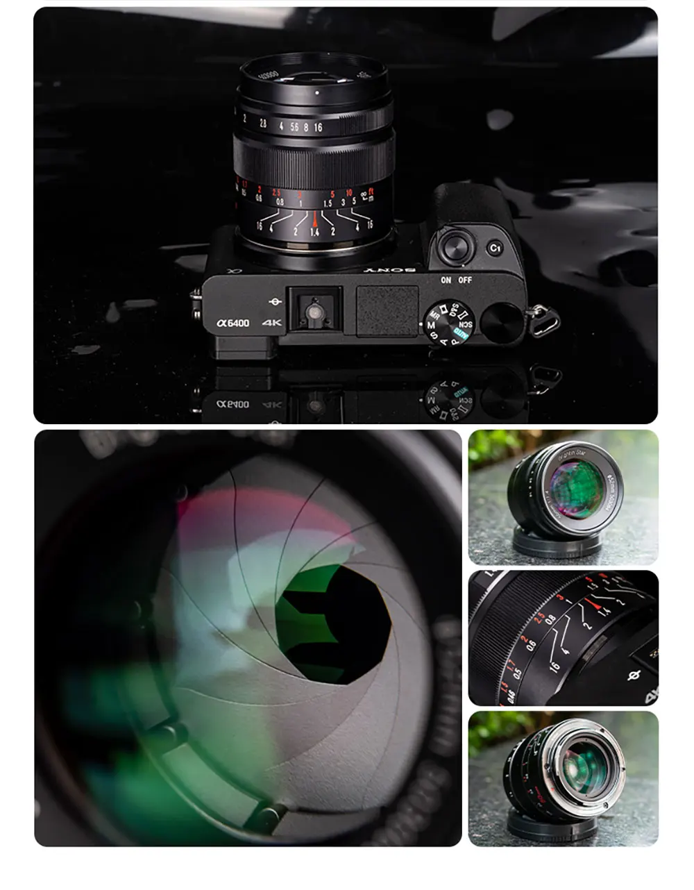 Brighting Star 50 มม.F1.4 ii APS-C ขนาดใหญ่เลนส์สําหรับ Canon RF EOS M100 Sony E A7iii A6400 fujifilm XF XT30 M43 mount