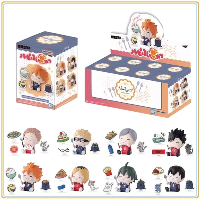 ¡¡En stock ¡¡Haikyuu original! Caja ciega de la serie Happiness Is By My Side, colección de modelos de personajes de Anime, juguetes de decoración de escritorio