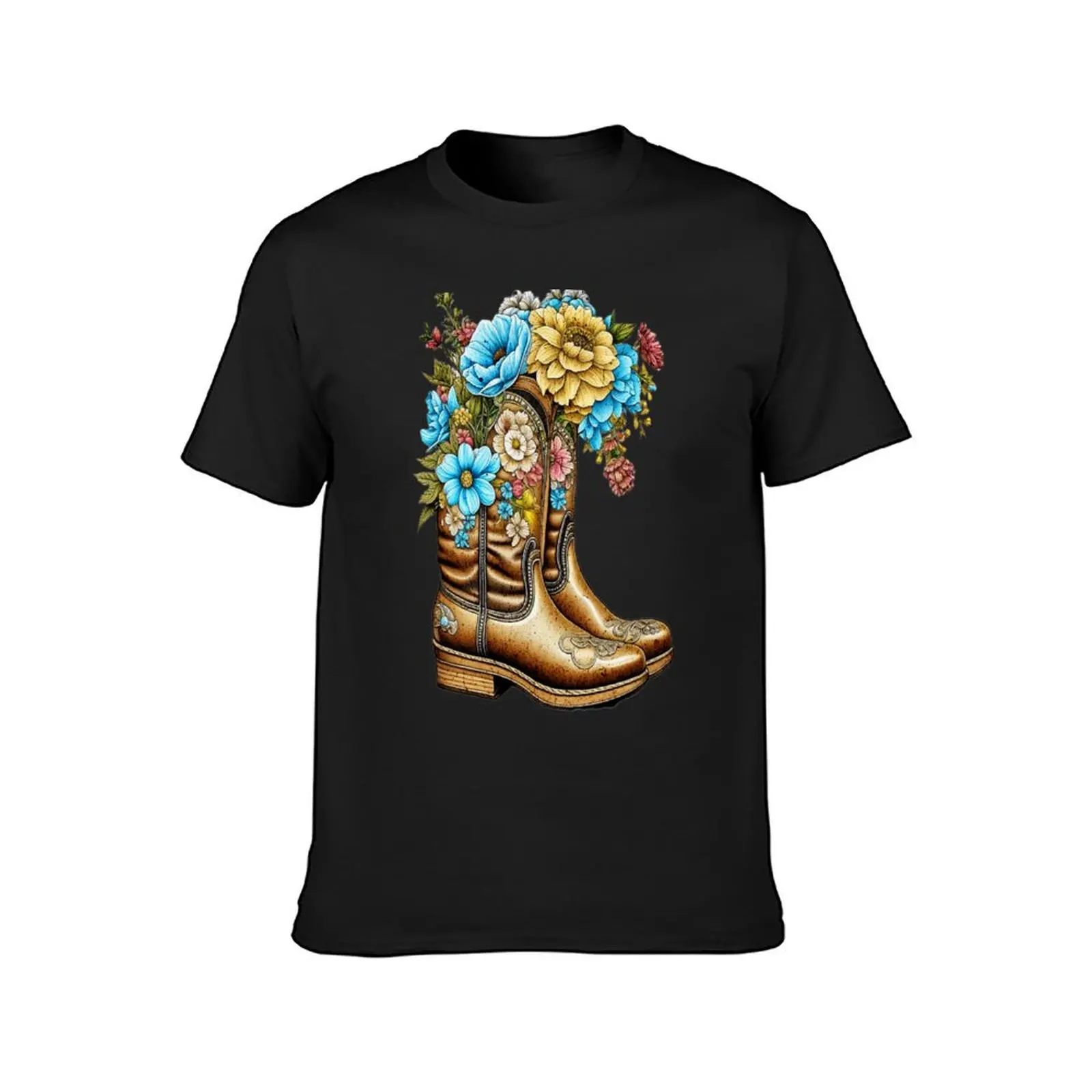 Floral Footsteps: A Garden of Style in Every Stride T-Shirt cute tops anime clothes Men's t shirts