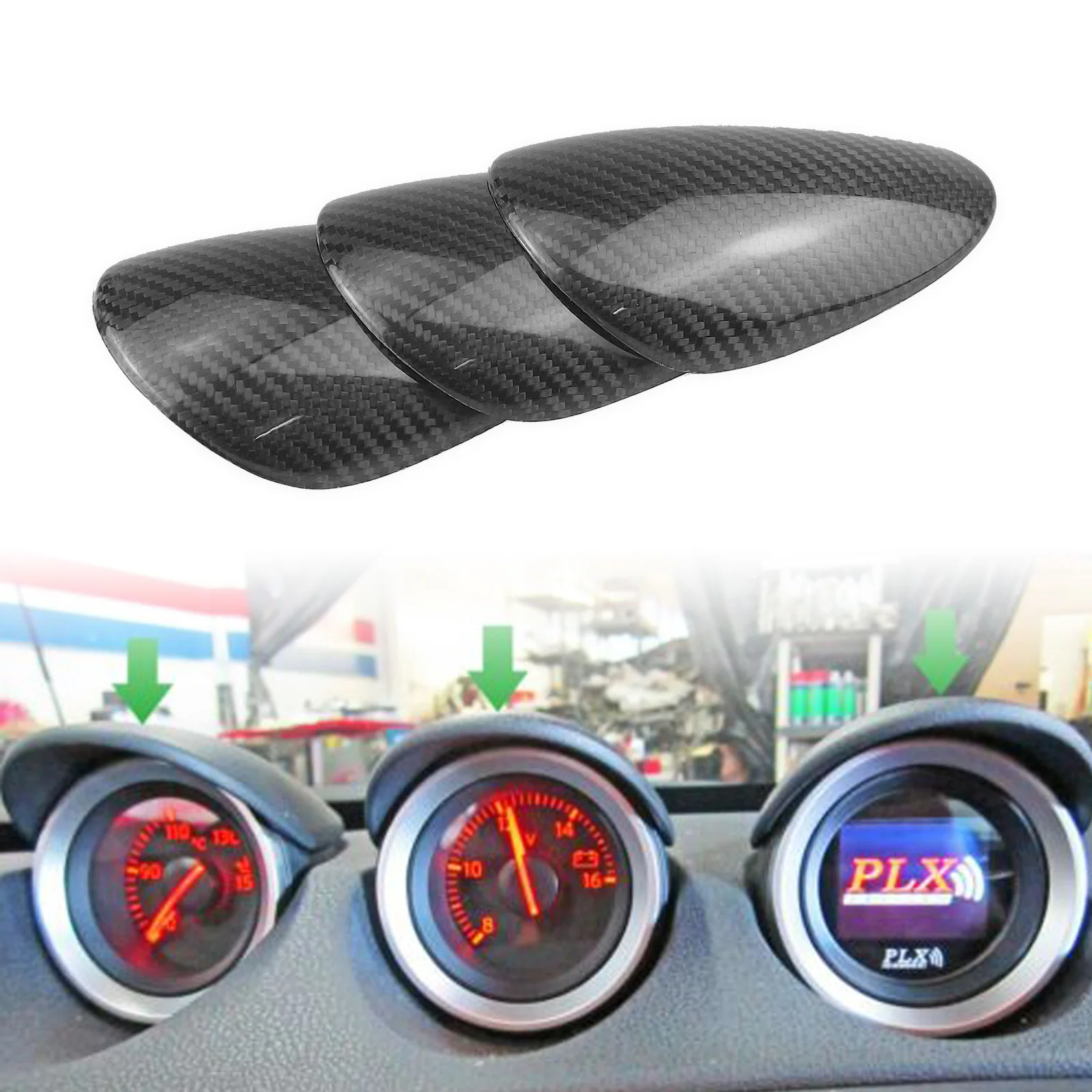 

Carbon Fiber Car Dashboard Gauge Pod Cover Front Center Console Dash Board Cap Shell For NISSAN 370Z Z34 2 Door Coupe 2009-2020