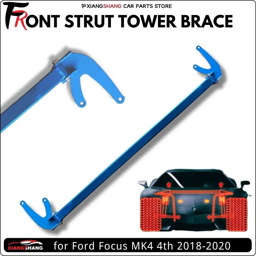 Front Strut Bar Tower Brace for Ford Focus MK4 4th 2018-2023 Racing Engine Aluminum Alloy Stabilized Anti-Roll Sway Bar