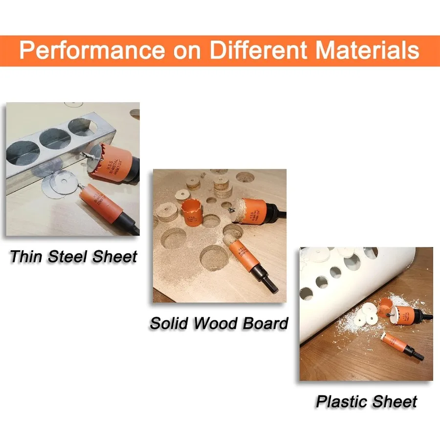 1 inch Hole Saw with Arbor for Cutting Metal Wood and Plastic 25mm BiMetal Hole Cutter for Various DIY Projects with Smooth and