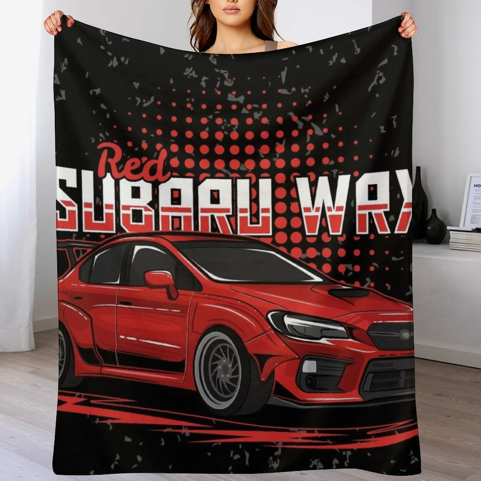 

red wrx sti Throw Blanket For Baby Soft Tourist blankets and throws Blankets