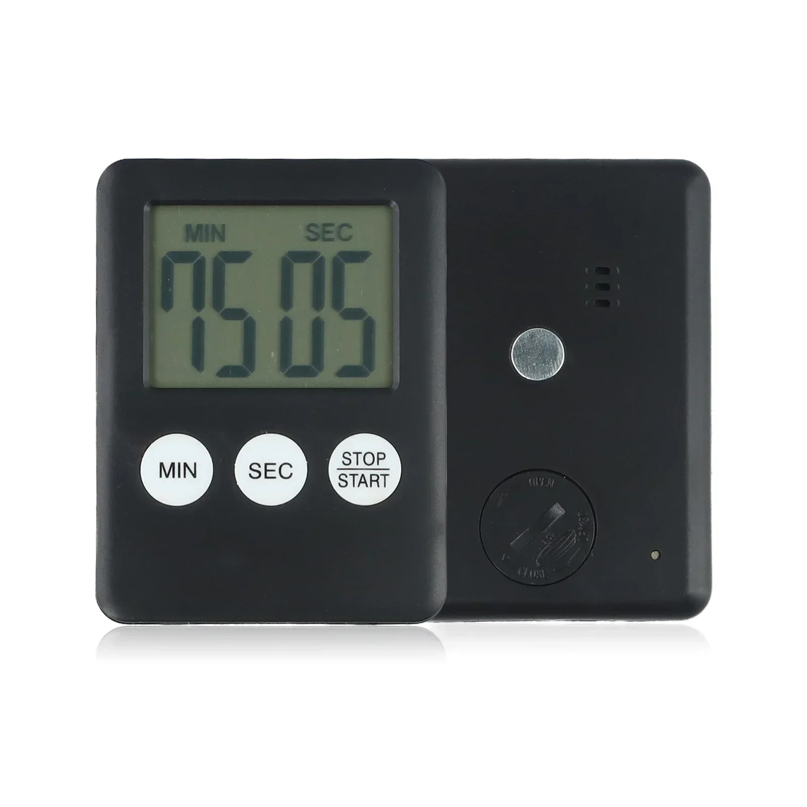 Stopwatch Digital Timer 1 Set 1.5V Battery 6.0 X 7.0 X 1.0 Cm Easy-to-read Scale End Time LCD Display Practical