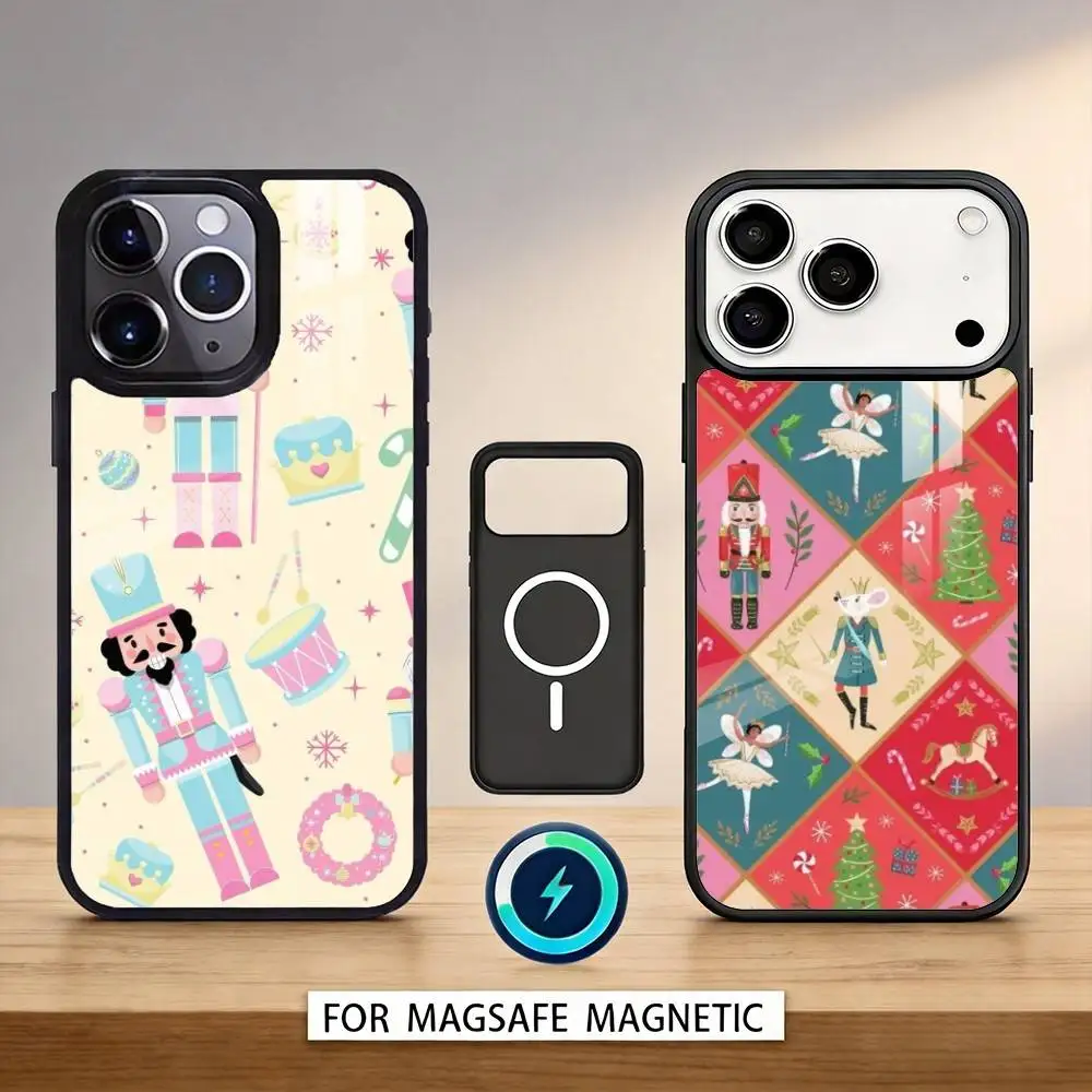 

Nutcracker Christmas Phone Case For iPhone17,16,15,14,13,12,Pro,Max,Magnetic For Magsafe Wireless Charging
