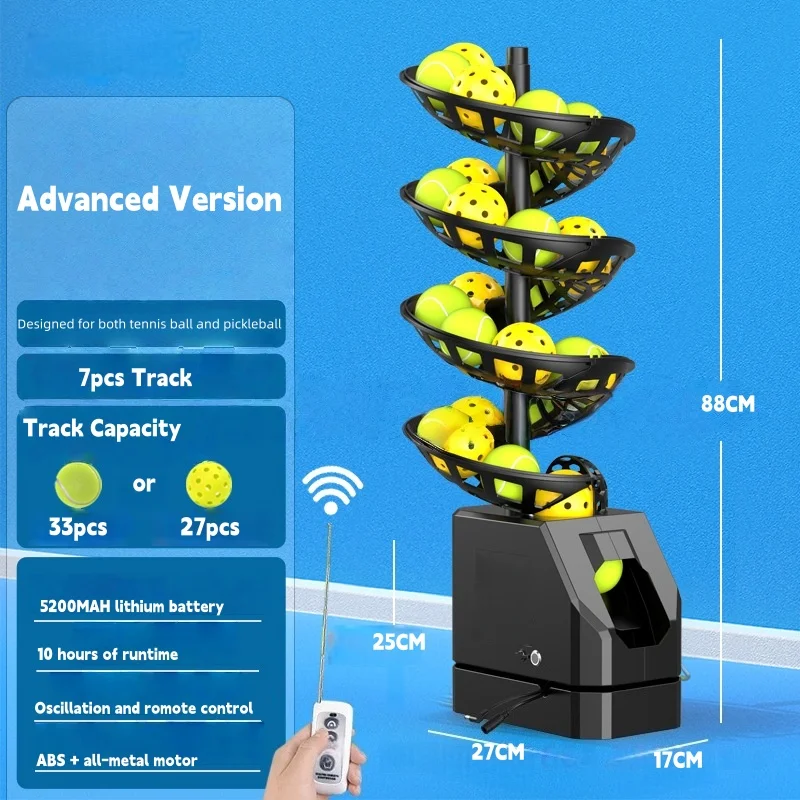 Auto Pickleball Tennis Training Machine for Kids Portable Eco-Friendly Indoor Outdoor Practice Launcher Beginner's Luspeed