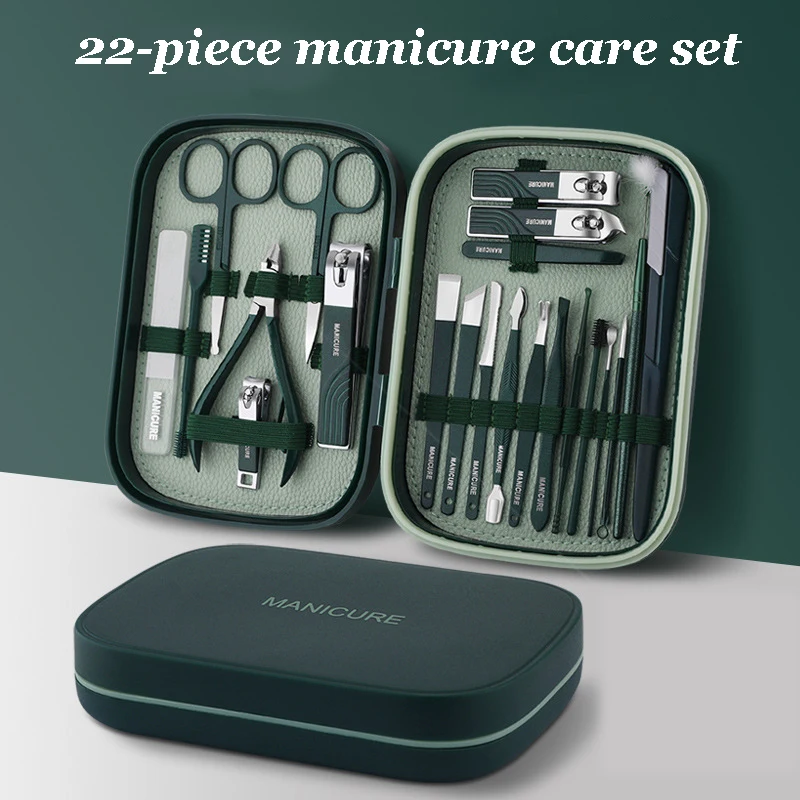 Nail clipper set, dead skin eagle-beak pliers, stainless steel manicure and pedicure tool kit, complete manicure set
