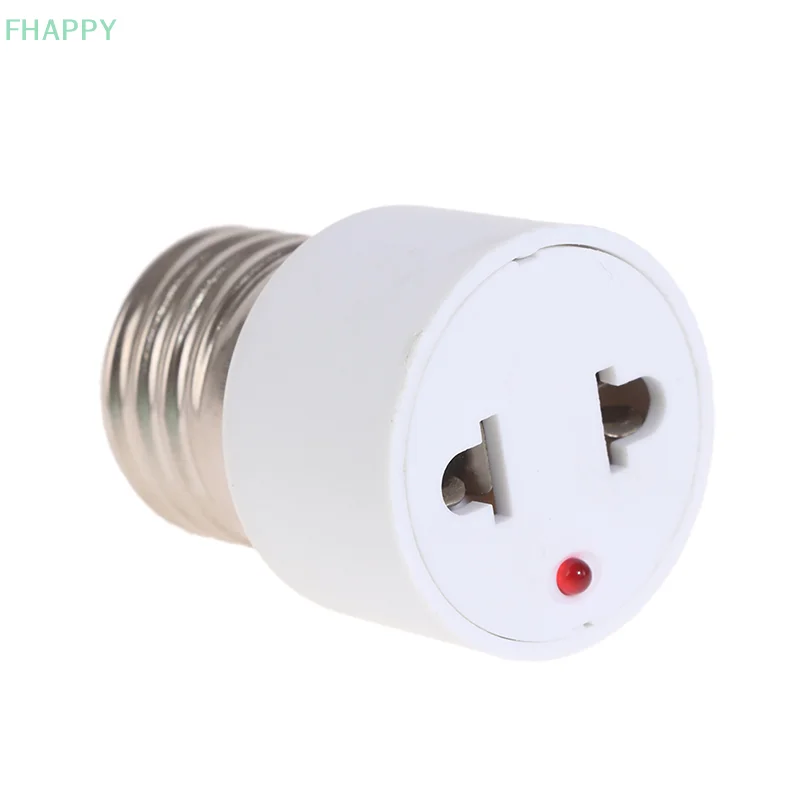220V E27 ABS สีขาวอุปกรณ์เชื่อมต่อ US/EU ปลั๊กสกรูหลอดไฟอะแดปเตอร์ฐาน