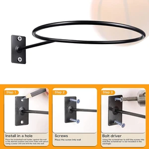 Multi-purpose Football Display Shelf, Ball Holder, Wall Mounted, Basketball Storage Rack, Living Room Decor 8 Top Sales Wall Mount for Balls - №4