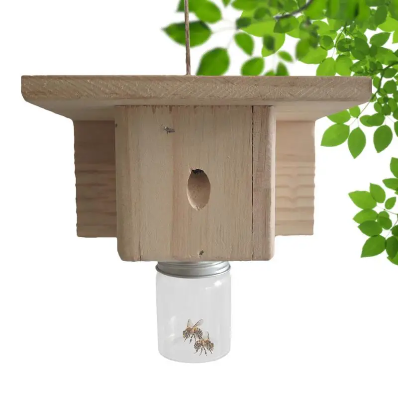 

Carpenter Bee Trap Rustic Hornet Trap Bee Trap Carpenter Bee Catching Device For Outdoor Yard Garden Home Removes Carpenter Bee