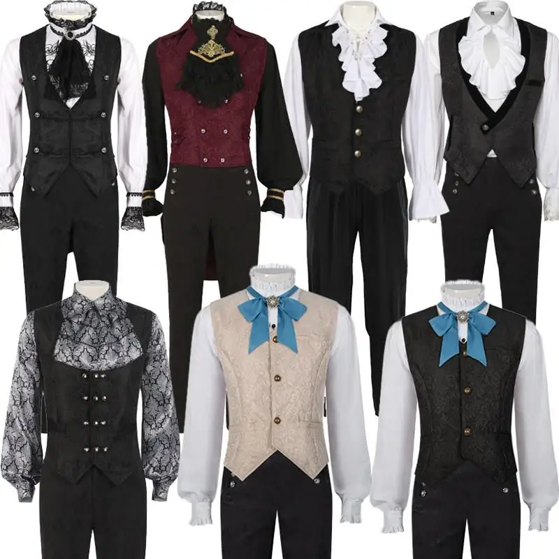 

Adult Renaissance Women's Shirt Stage Costume Men's Medieval Commoner Outfit Halloween Clothing Theatrical Performance Wear