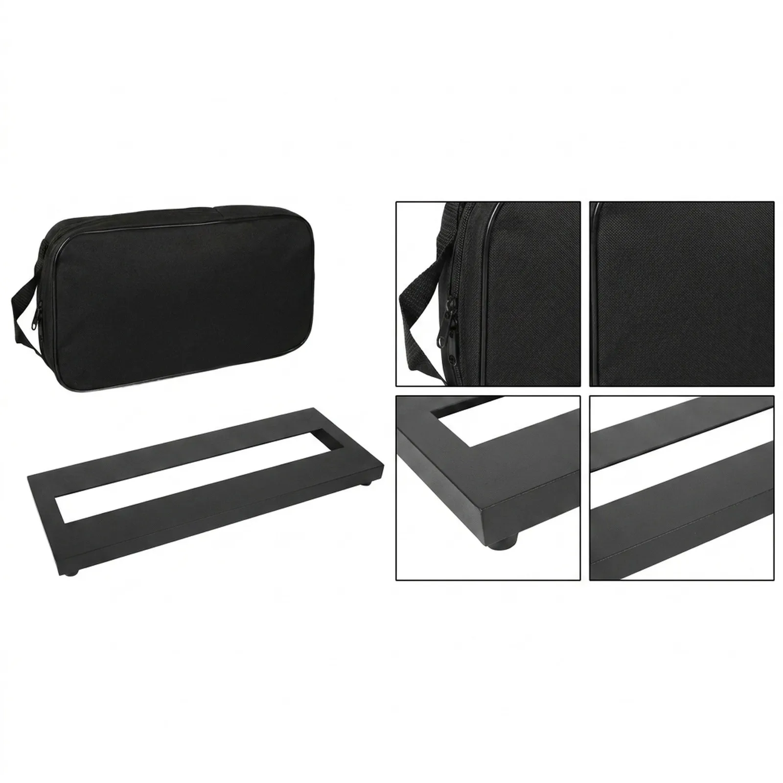 Aluminum Alloy for mini Pedal Board for Guitar and For Bass 15 x 5 inches with Convenient Carry Bag for Transporting Gear