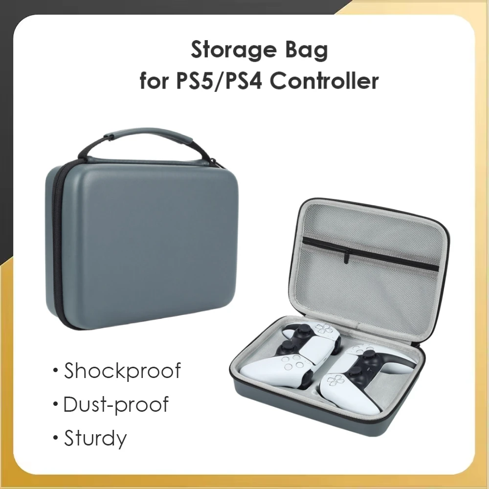 

For PS5/PS4 Dual Controllers Storage Case Portable Storage Bag Hard Travel Carrying Cases for Platstation 5/4 Wireless Gamepads