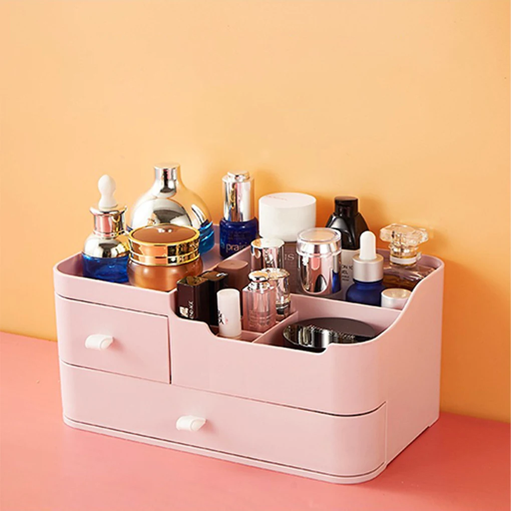 

Pink Space-saving Organizer Household Table Storage Box For Neat Desk Saving Desk Space Multifunctional Storage