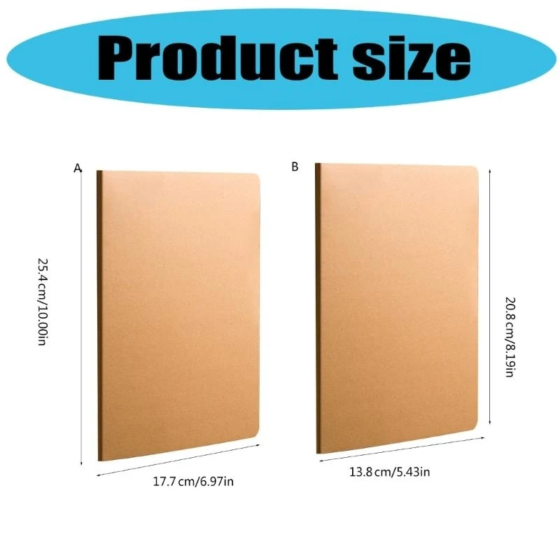 Basic Notebook Journal with 68 Pages Unlined Sketchbook Drawing Books Softcover Sketchpad for Writing Sketching Mind Map