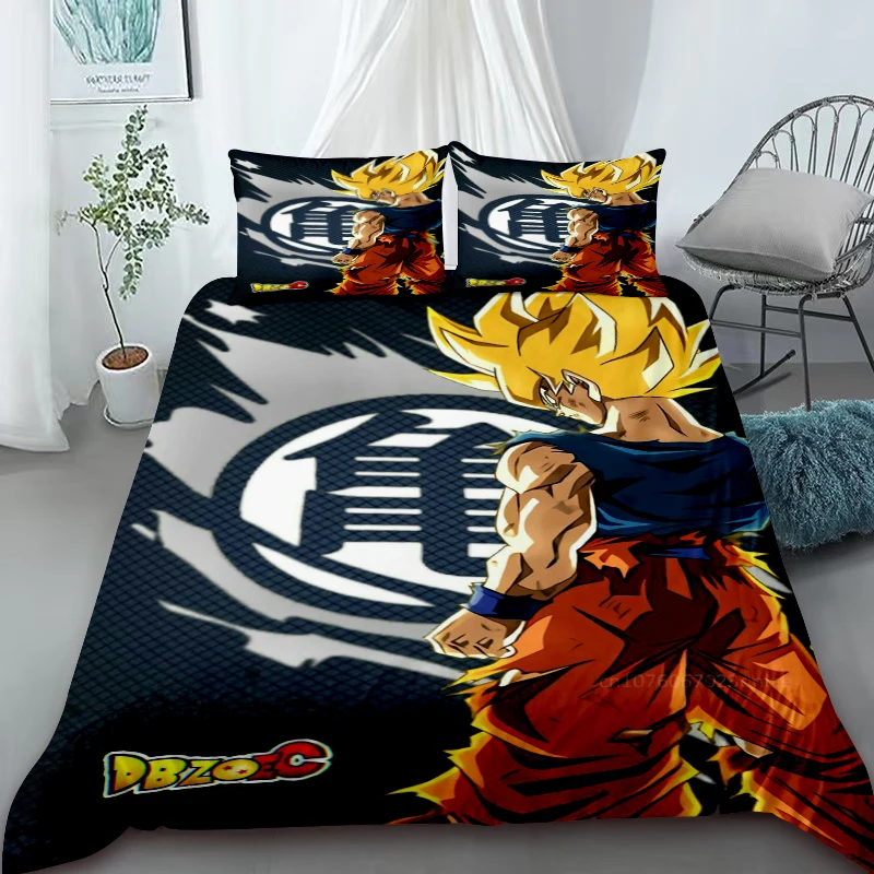 Duvet Cover Dragon Ball Comfort Quilt Cover Cartoon Twin Size Bedding Sets for Christmas Gifts Home Decor