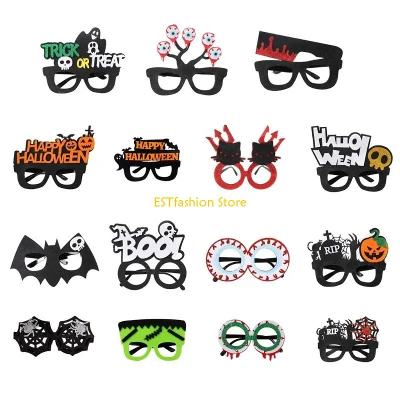 Y5GC Halloween Funny Glasses Pumpkin Eyeballs Novelty Eyeglasses Festival Party Props