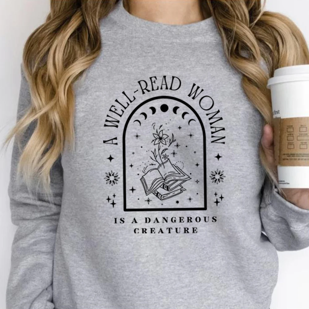 Book Lover Sweatshirt Retro Bookish Hoodie Aesthetic Reading Shirts Librarian Sweater Gift for Bookish Winter Clothes Women