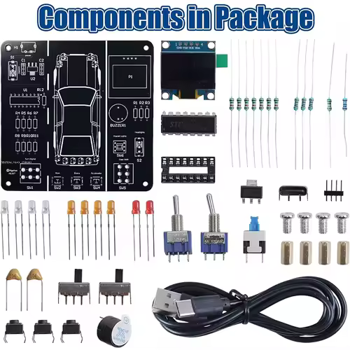 DIY Electronics Project Car Driver Simulator Kit STEM Soldering Practice Car Driving Simulation Solder Kit for School Learning - Image 2
