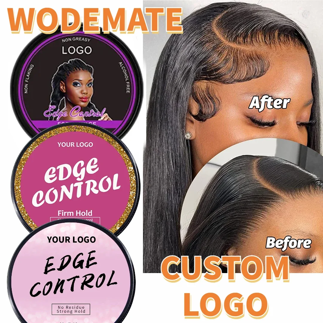 36 pçs/lote Edge Control Cera para Mulheres Custom Logo Hair Styling Gel Strong Hold Não gorduroso Edge Smoother para Todos os Tipos de Cabelo