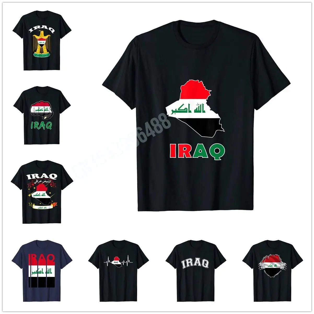 More Design Super Iraqi Heritage Proud Iraq Roots Flag T-Shirt Map For Men Women T Shirt Tops Cotton Tees