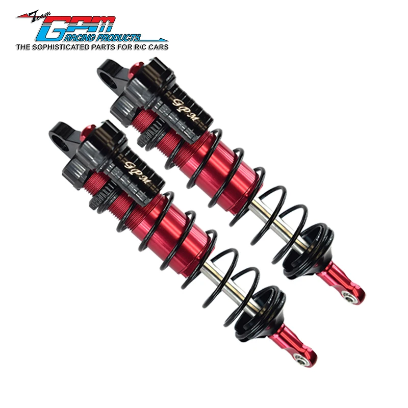 Amortiguadores de resorte ajustables en forma de L delanteros de aluminio GPM para camión Monster Sledge 1/8-95076-4