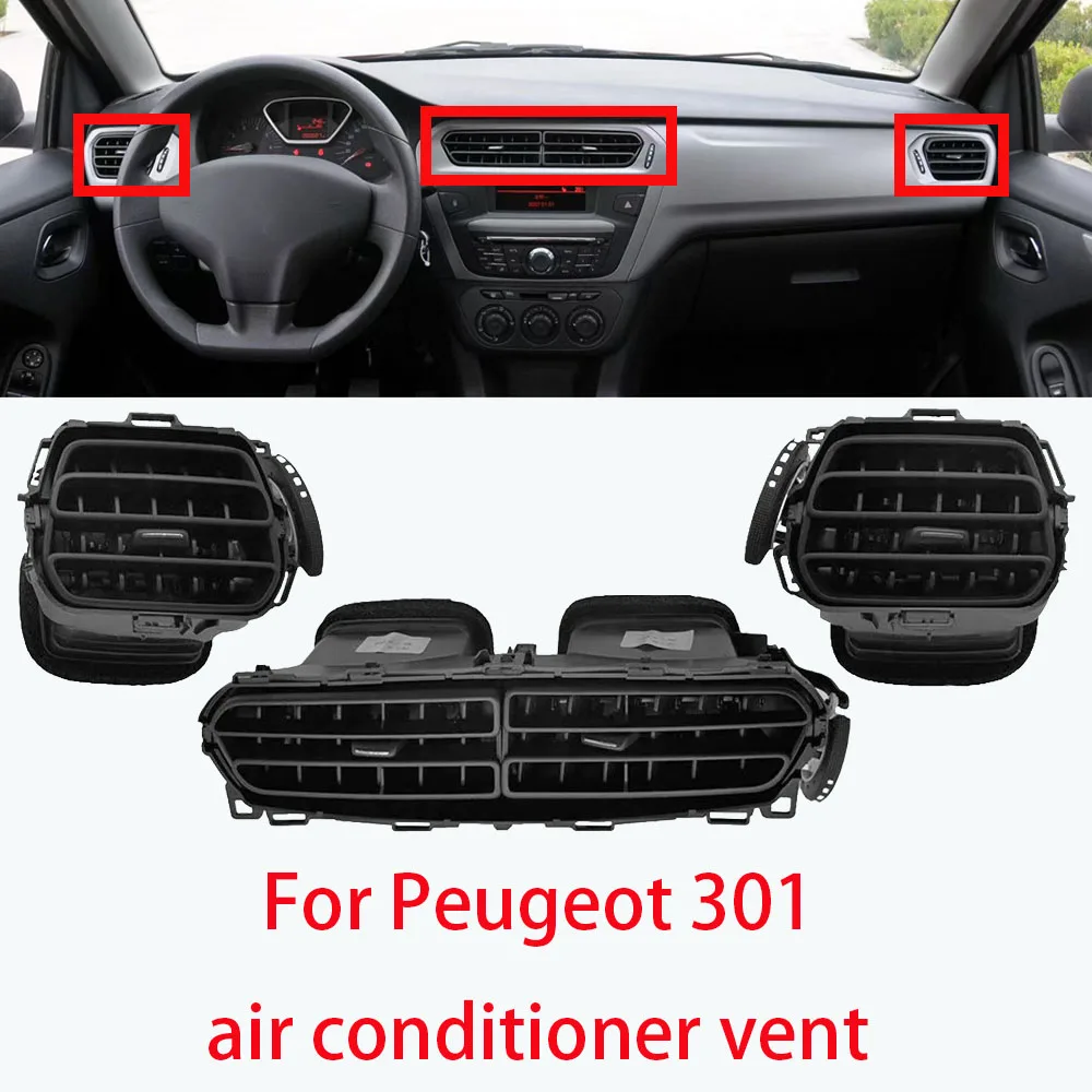 

2/3 шт. для Peugeot 301, Citroen C-Elysee C3, C Elysee II 2013-2019, панель воздуховода кондиционера автомобиля
