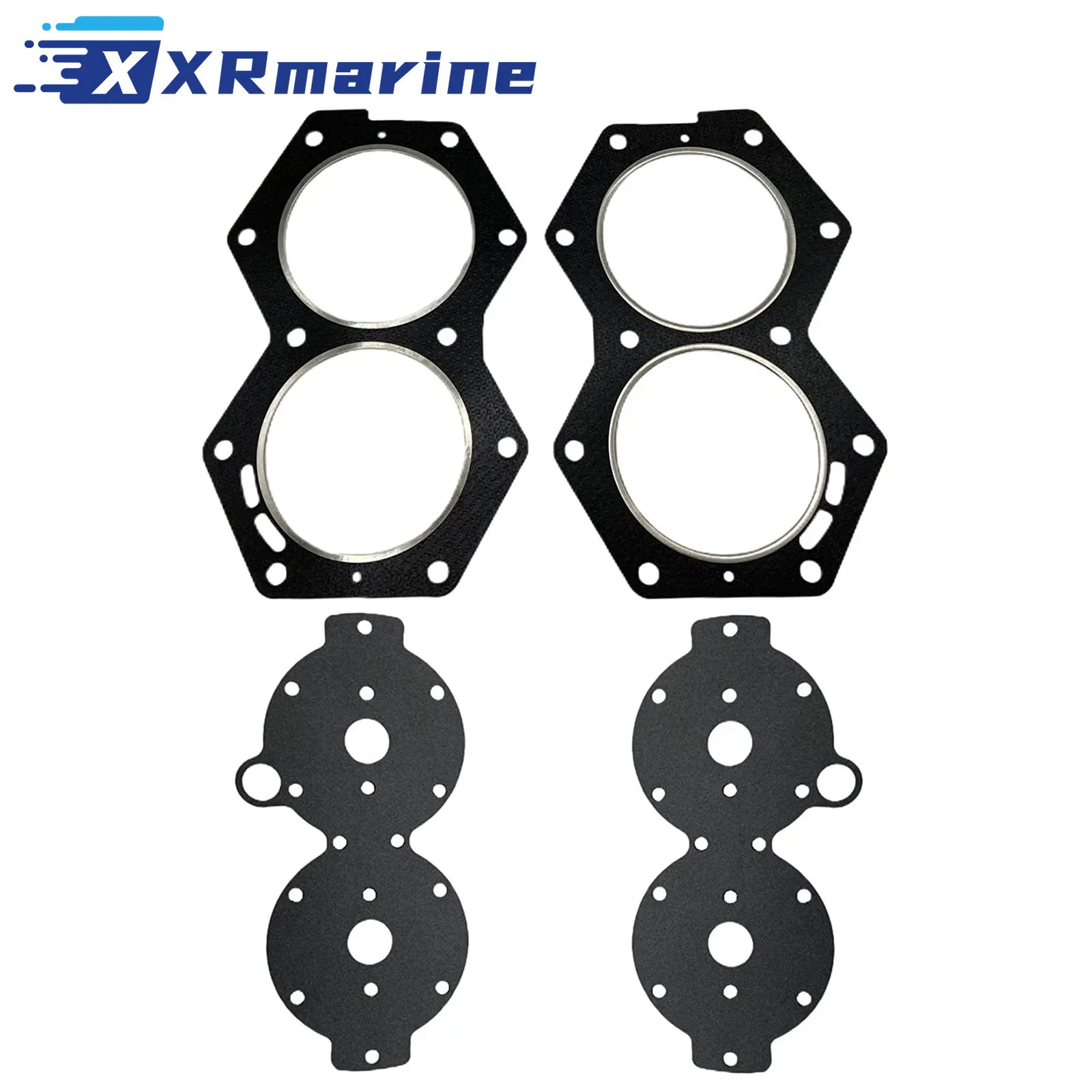 2 Set HEAD & COVER GASKET For EVINRUDE JOHNSON 318358 V4 88 90 100 110 115 140 HP 0318358 0777379 777379