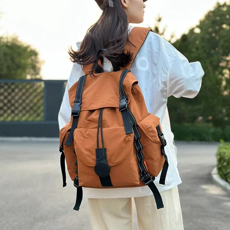 

Outdoor Backpack, Large Capacity Drawstring Flip Backpack,Camping Mountaineering Bag, Computer Backpack, Student School Bag