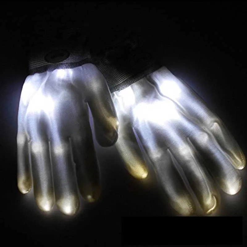 1PCS Creative Personality LED Lighting Glovers Colorful Luminous Halloween Christmas Party Cosplay Gift Flashing Glove