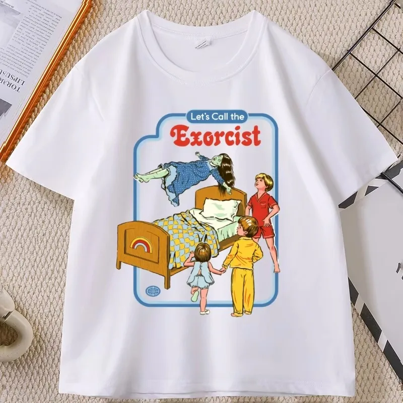 Let'S Call The Exorcist Funny Graphic T-Shirt Summer Men's Tracksuit Pullover Breathable Sportswear Harajuku Fashion Streetwear