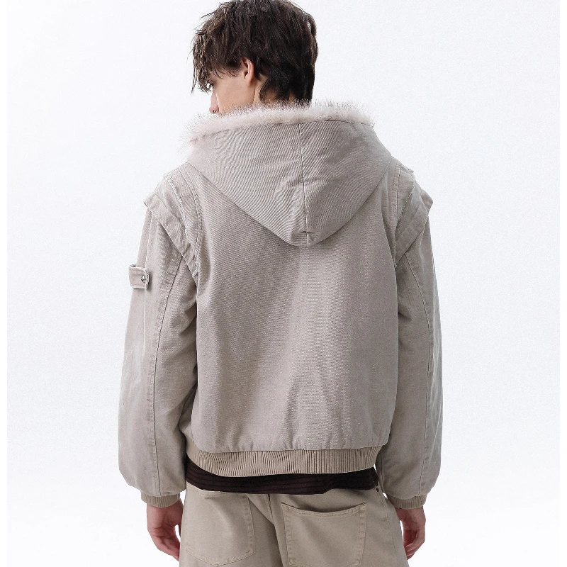 Men Women 2025 Winter New Loose Comfort Solid Color Trend Jackets American Style Retro Splicing Contrast Color Chic Parkas Coats