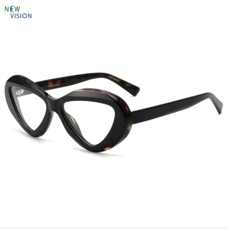 

2025 Ретро кошачий глаз модные ацетатные очки в оправе женские элитные черепаховые цветные ретро оптические очки для близорукости по рецепту