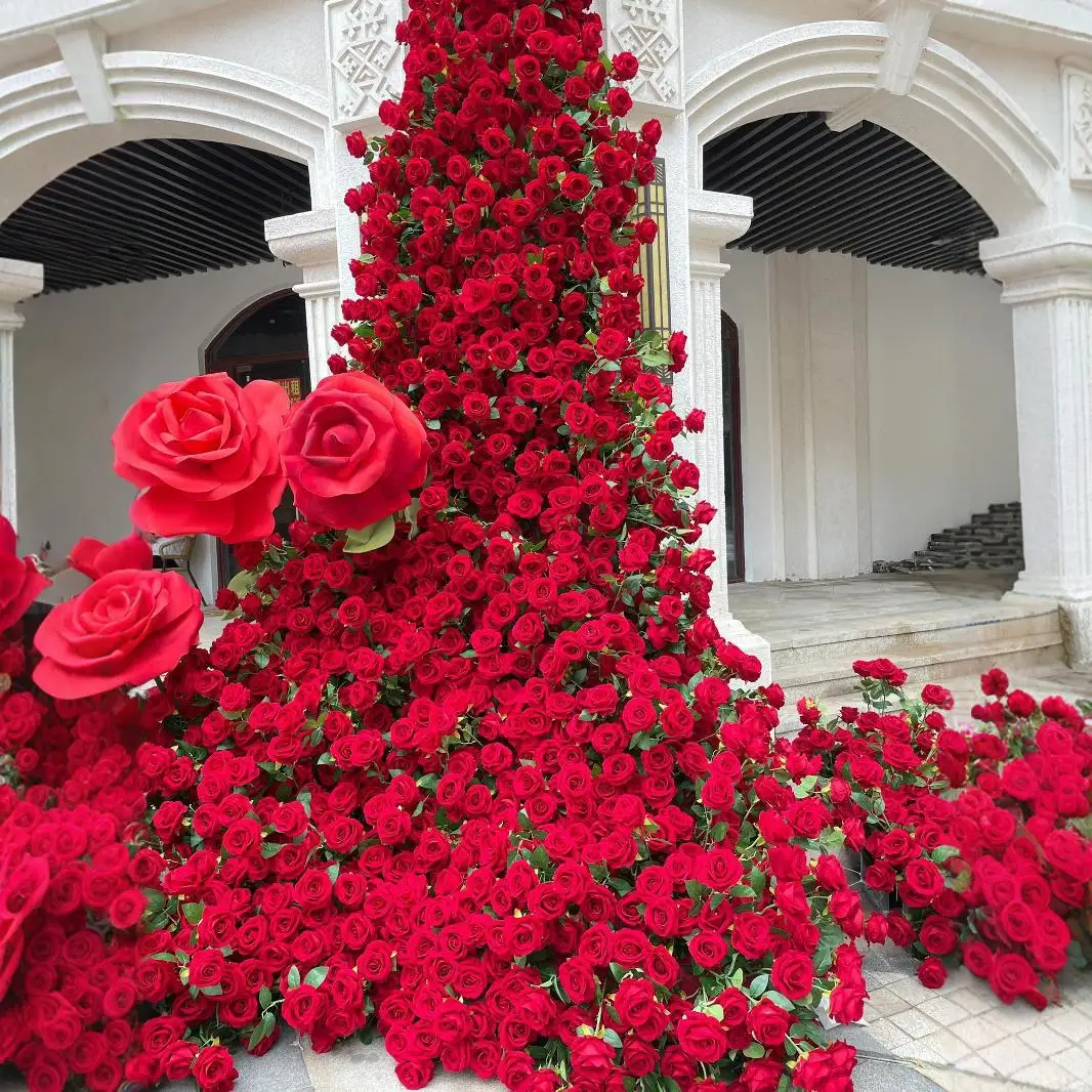 

Artificial rose waterfall decoration rose wall fake flower wedding arrangement