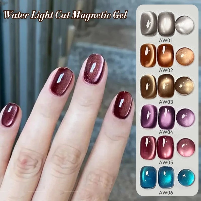 Nascido bonito 10ml outono inverno gato vermelho gel magnético unha polonês novo vermelho branco glitter embeber fora uv unhas arte manicure