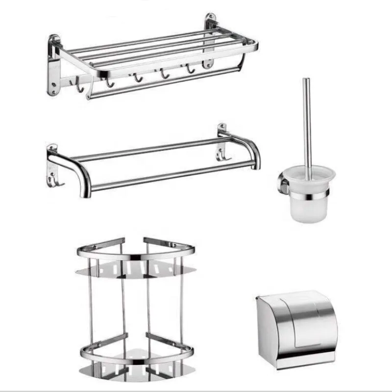 Modern 304 stainless steel hot-selling commercial bathroom toilet accessories set