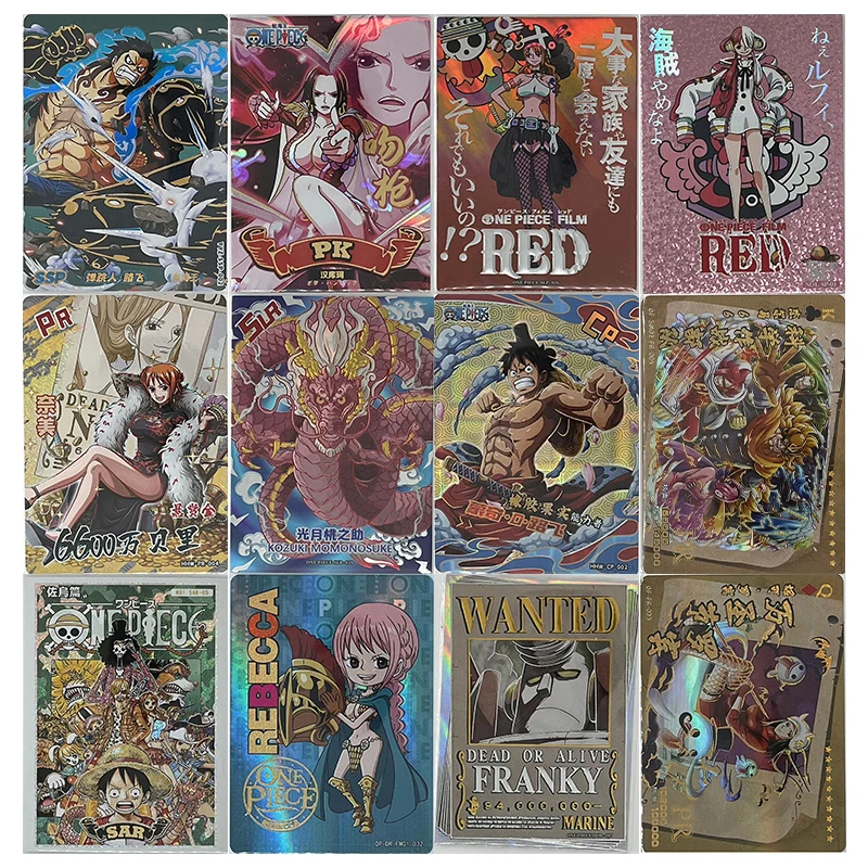 Anime Kawaii ONE PIECE Rare PR SSP SLR PK Glitter Card Luffy Hancock Nami Collection Toys Solitaire Christmas Birthday Presents