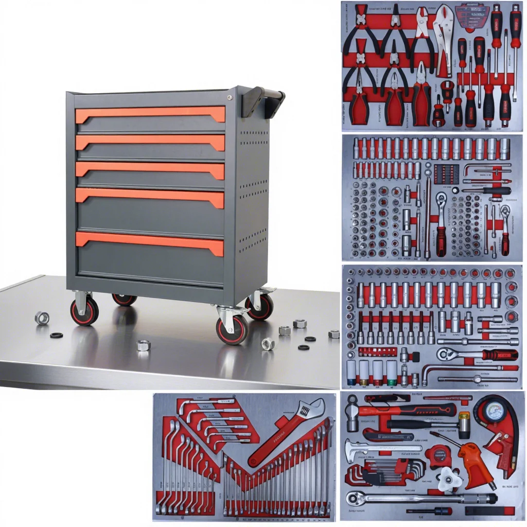 

352 Pcs Heavy Duty Iron Toolbox Ten-Drawer Lockable Customizable Tool Chest For Auto Repair Workshop OEM Tool Cabinet
