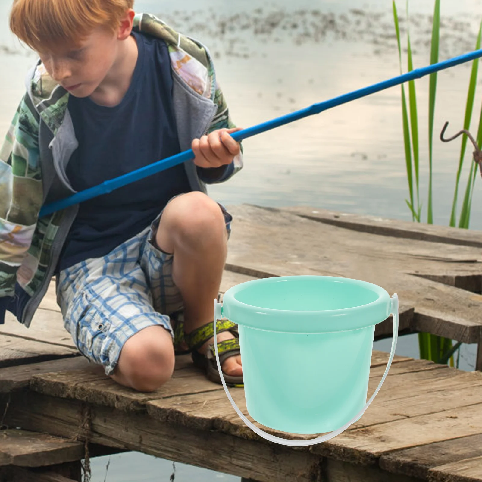 4 Pcs Plastic Barrel Child Sand Bucket Beach Mini Toys Magnetic for Kids Buckets