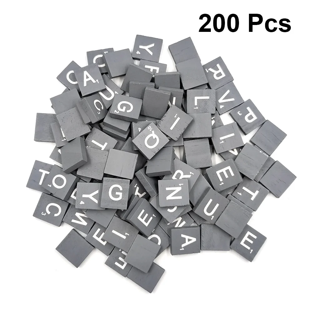 100 pezzi 2 confezioni blocchi di legno naturale fai da te alfabeto puzzle lettere set di apprendimento cubi di legno decorazioni artigianali per bambini trucioli di legno per bambini