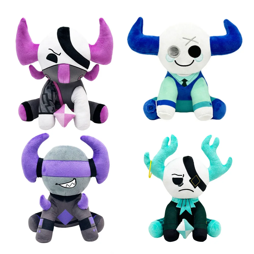 

Плюшевая игрушка Game Phighting The Broker, 25-28 см, фиолетово-розовая, Дьявол-демон, коллекционная игровая аниме-фигурка, подушка, подарок для ребенка