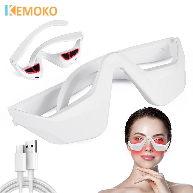 

3D Red Light Eye Massager Removal Eyecare Dark Circles Puffiness Wrinkles Reduction Eye Fatigue Relaxing Beauty Care Anti-Aging