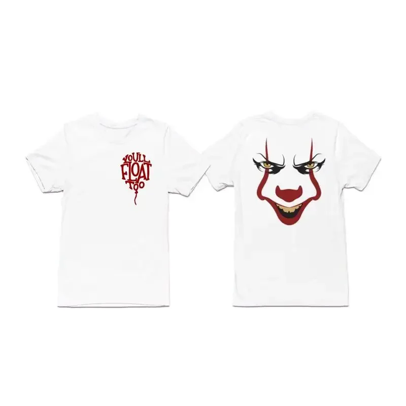 You'll Float Too Shirt IT Movie Quote T-Shirt Halloween Face Kids Adults Unisex